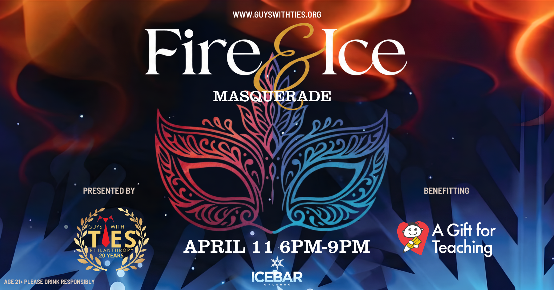 Campaign cover image for Fire and Ice Masquerade benefitting A Gift For Teaching