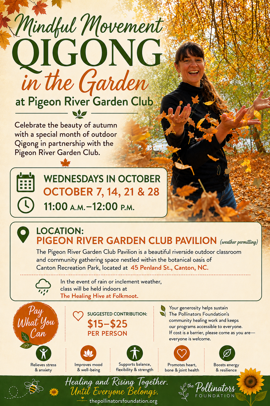 Campaign cover image for Qigong in The Garden with Marga Fripp at Pigeon River Garden Club