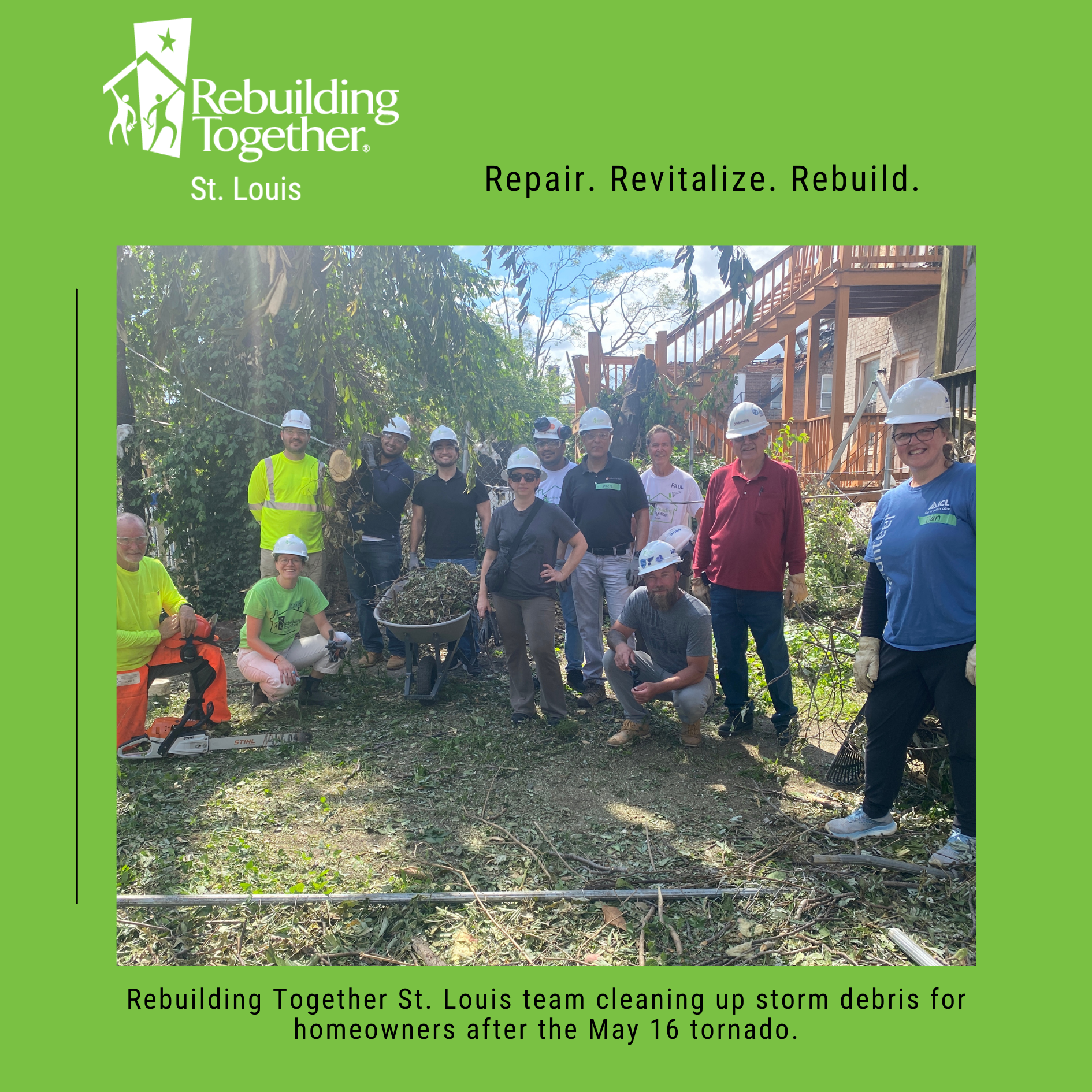 Campaign cover image for Rebuilding Together St. Louis Tornado Relief