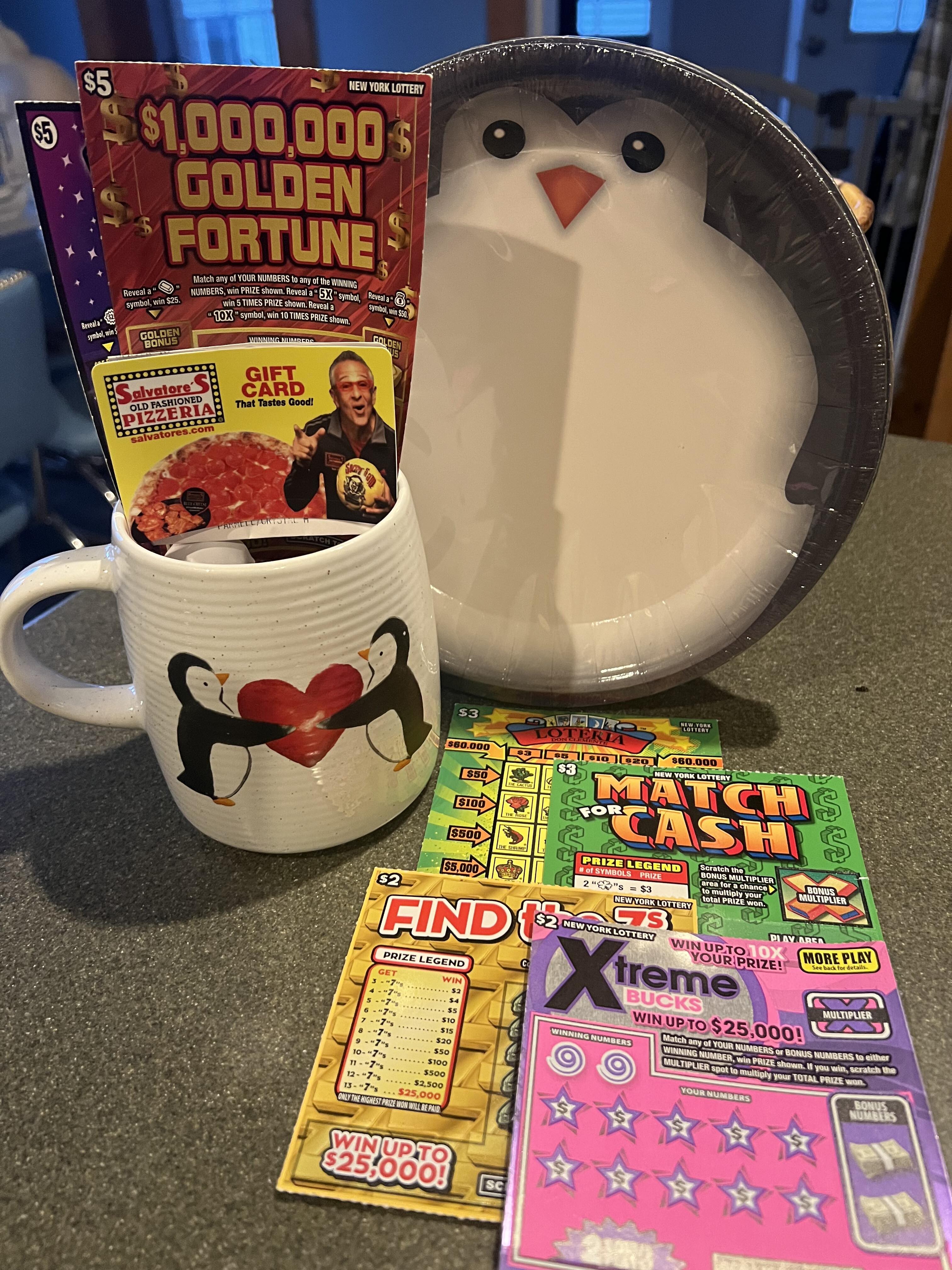 Pizza Raffle Box Lucky Penguin Pizza Party Raffle | ROC the Dogs Rescue, Inc.