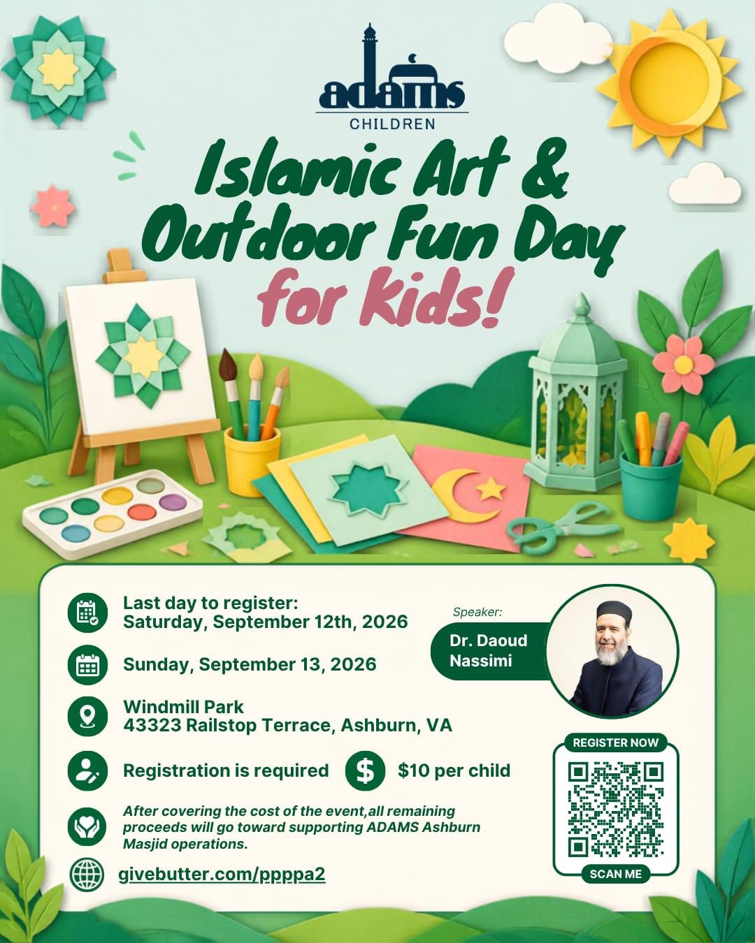 Campaign cover image for Paint, Picnic, Play & Pizza! An Islamic Art & Outdoor Fun Day for Kids 🌙🎨🧺🛝🍕