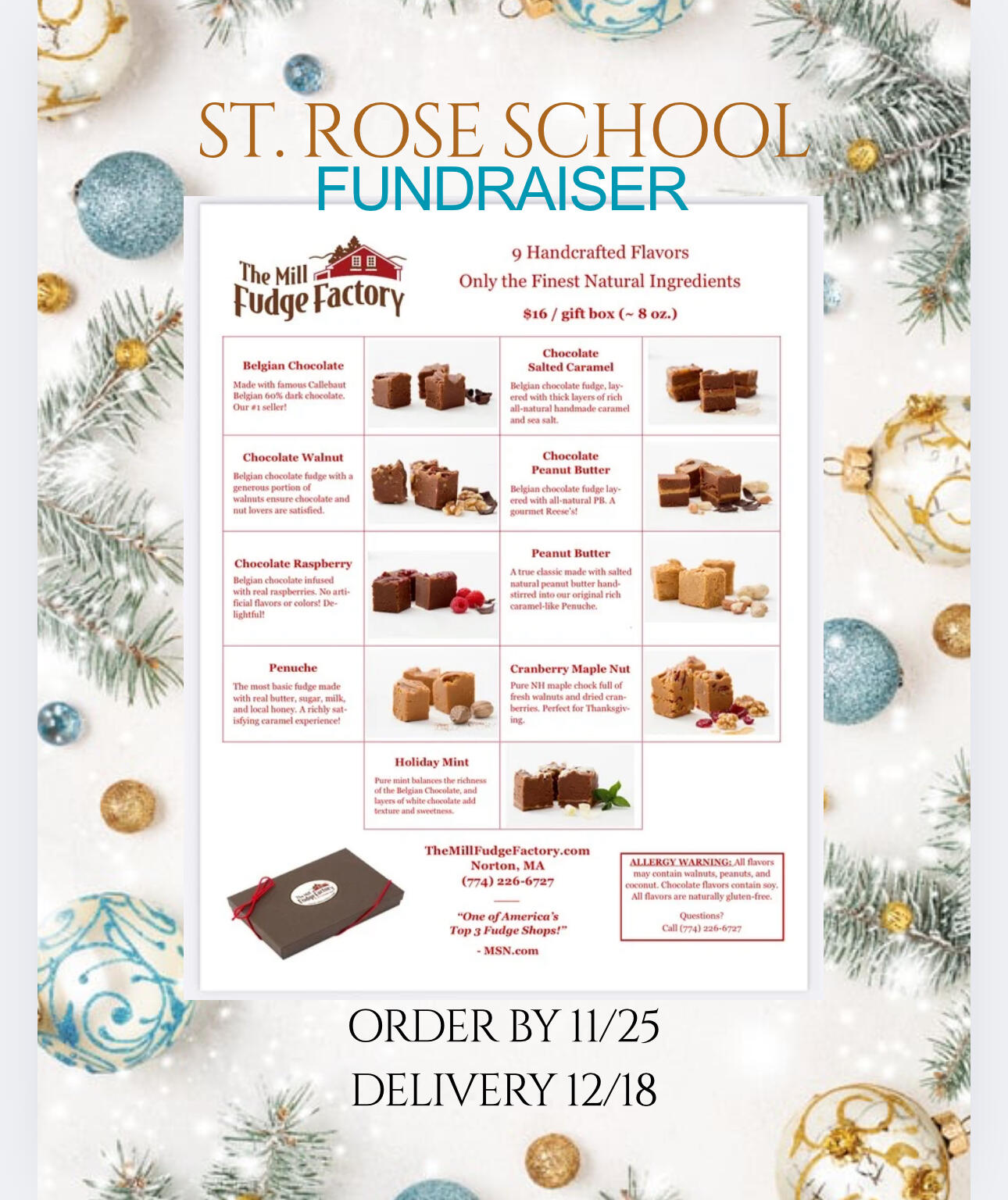 Campaign cover image for St. Rose Mill Fudge Factory Fundraiser