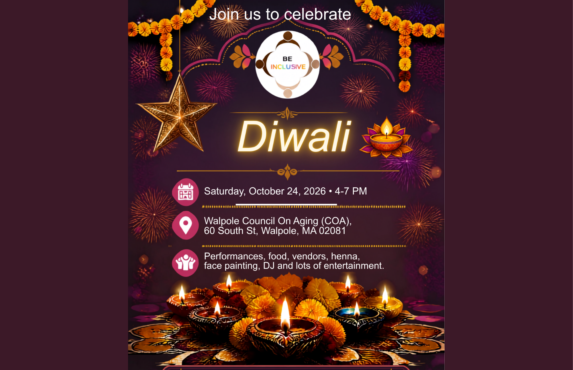 Campaign cover image for Be Inclusive's Diwali Celebration 2026