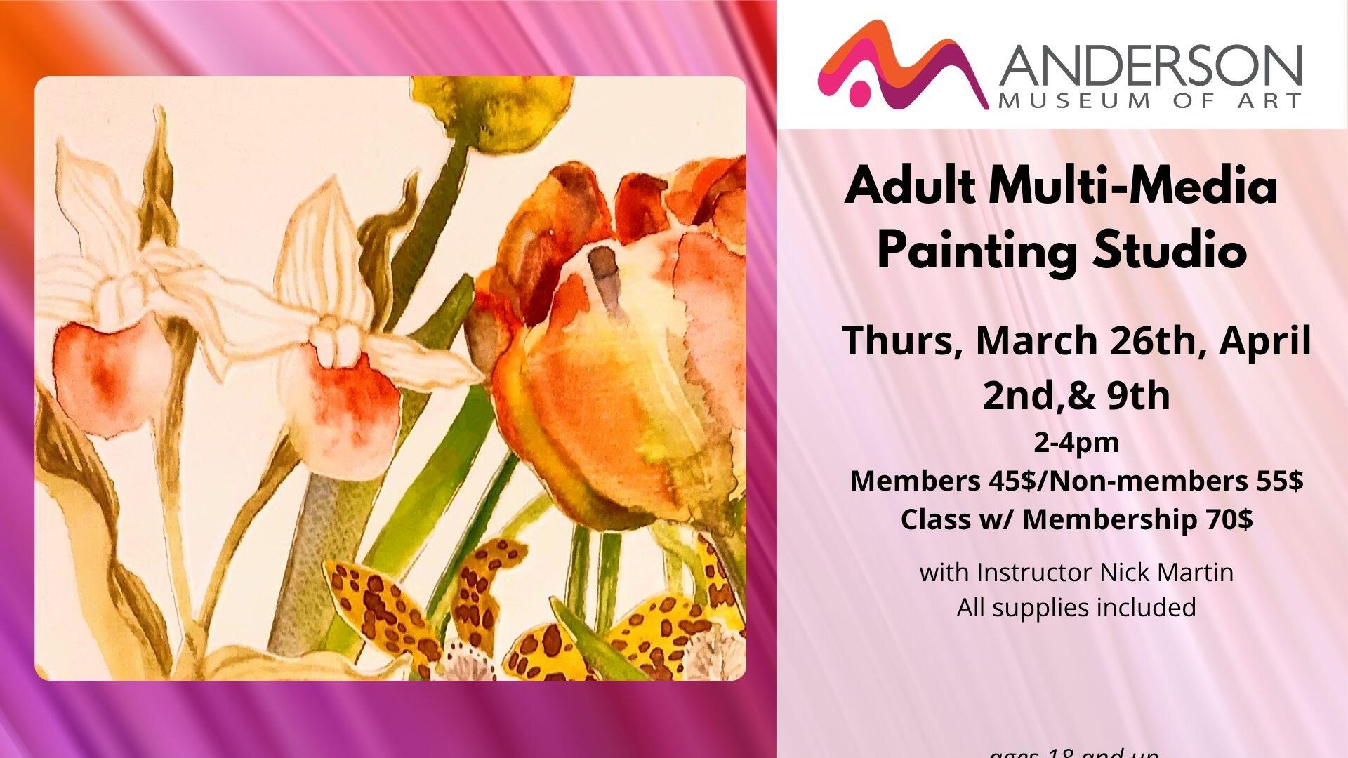 Campaign cover image for Adult Multi-Media Painting Studio