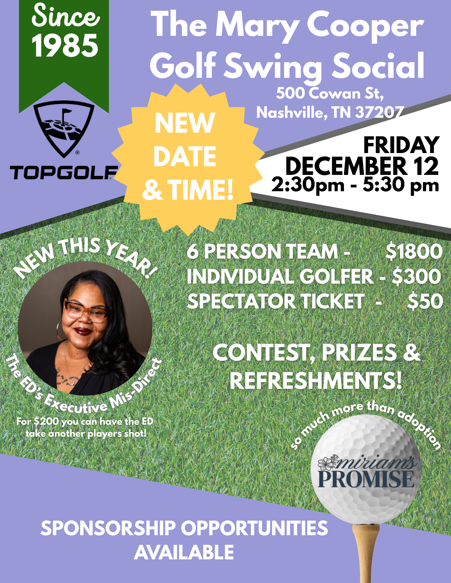 Campaign cover image for The Mary Cooper Golf Swing Social