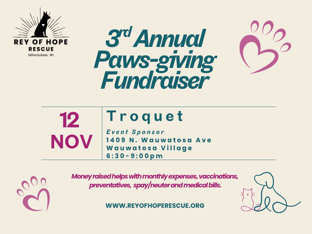 Campaign cover image for 3rd Annual Paws-Giving Fundraiser