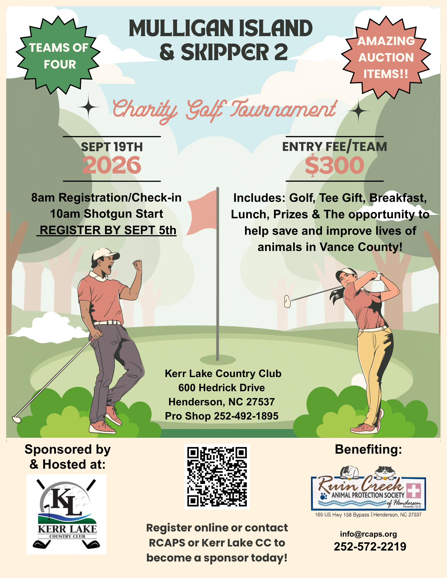 Campaign cover image for Mulligan Island & Skipper 2 Golf Tournament Fundraiser