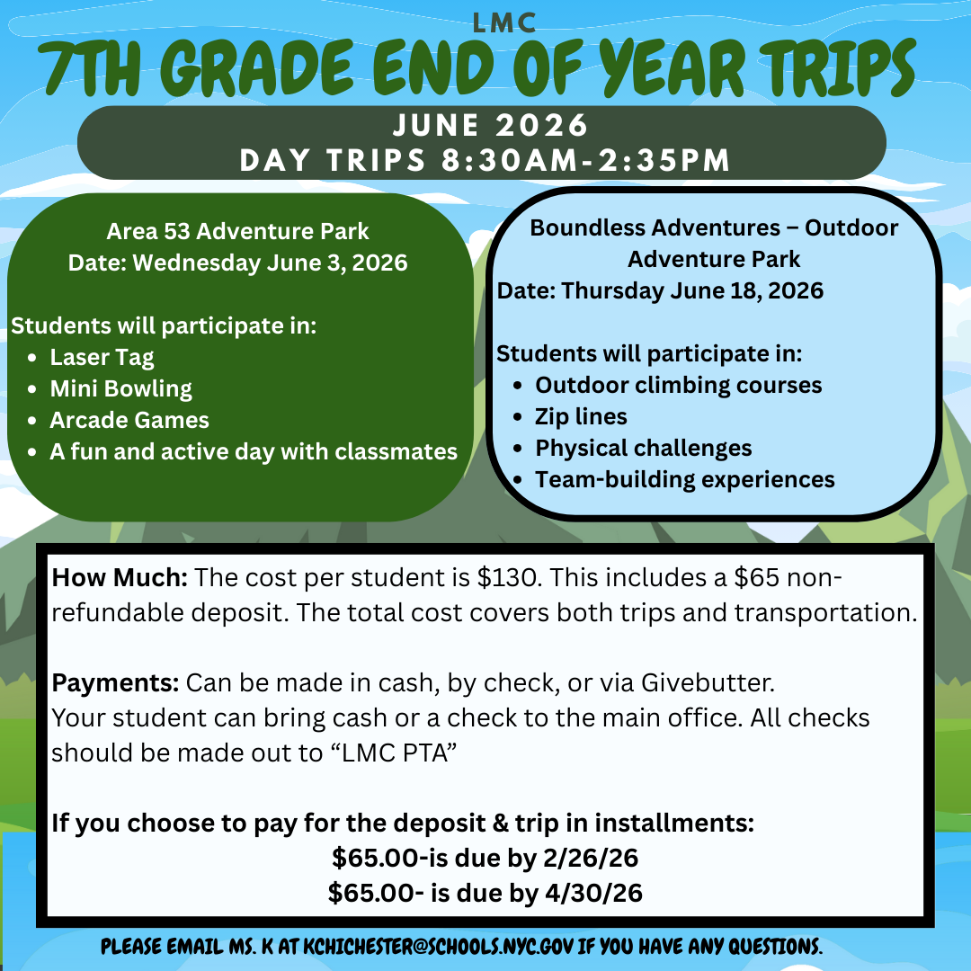 Campaign cover image for 7th Grade End-of-Year Trips