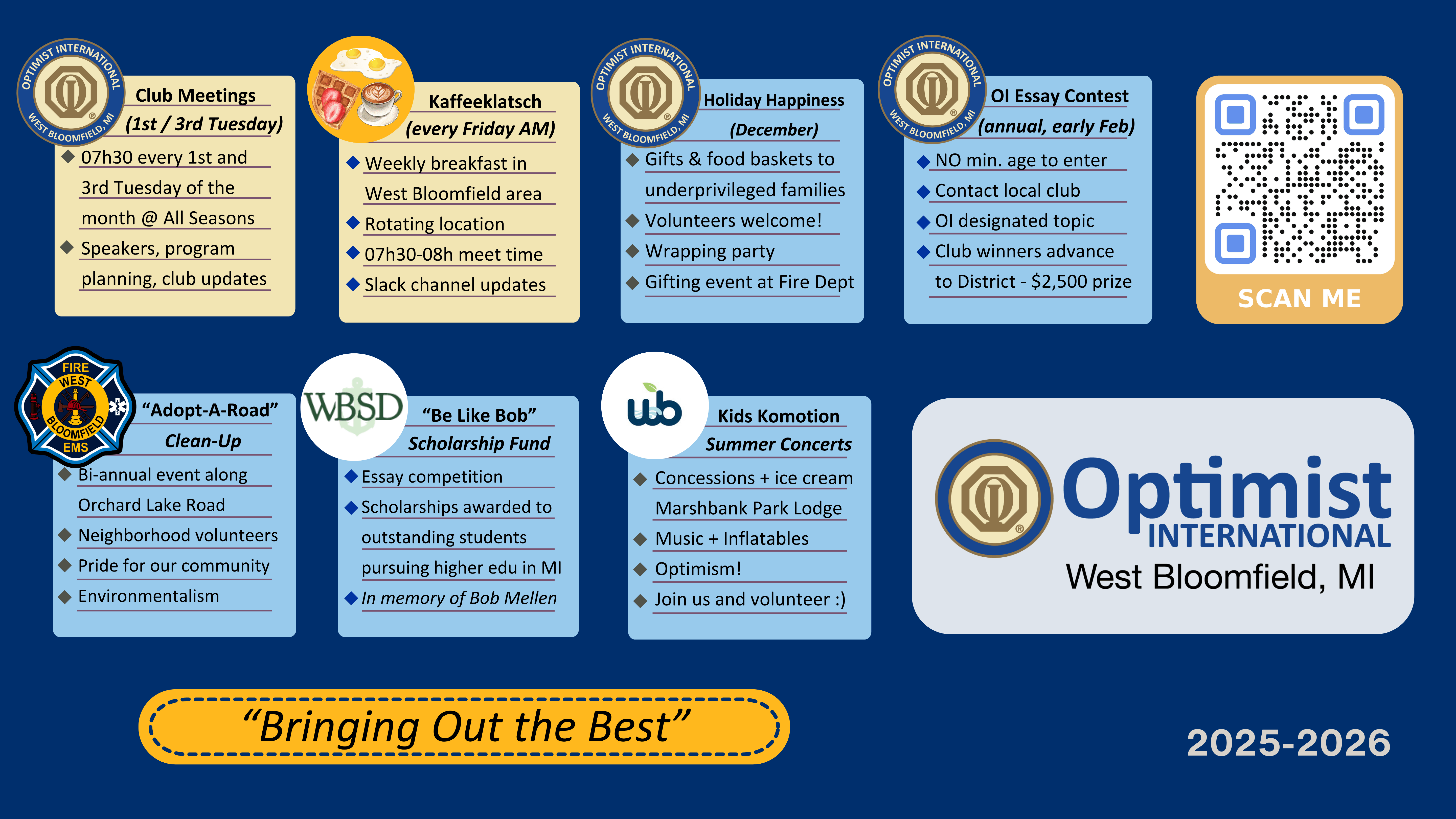 Campaign cover image for West Bloomfield Optimists General Donations