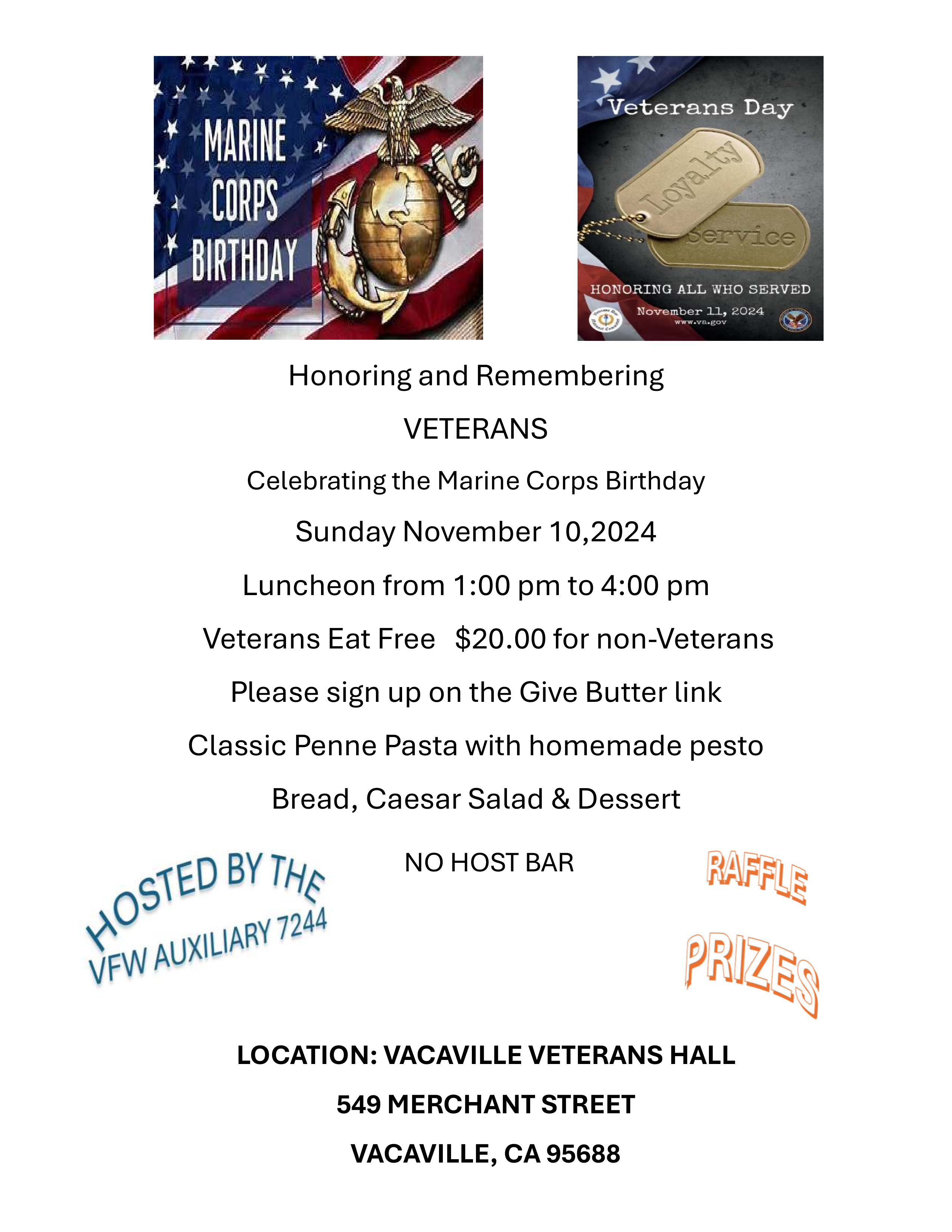 Campaign cover image for Veterans Day Luncheon - 2024