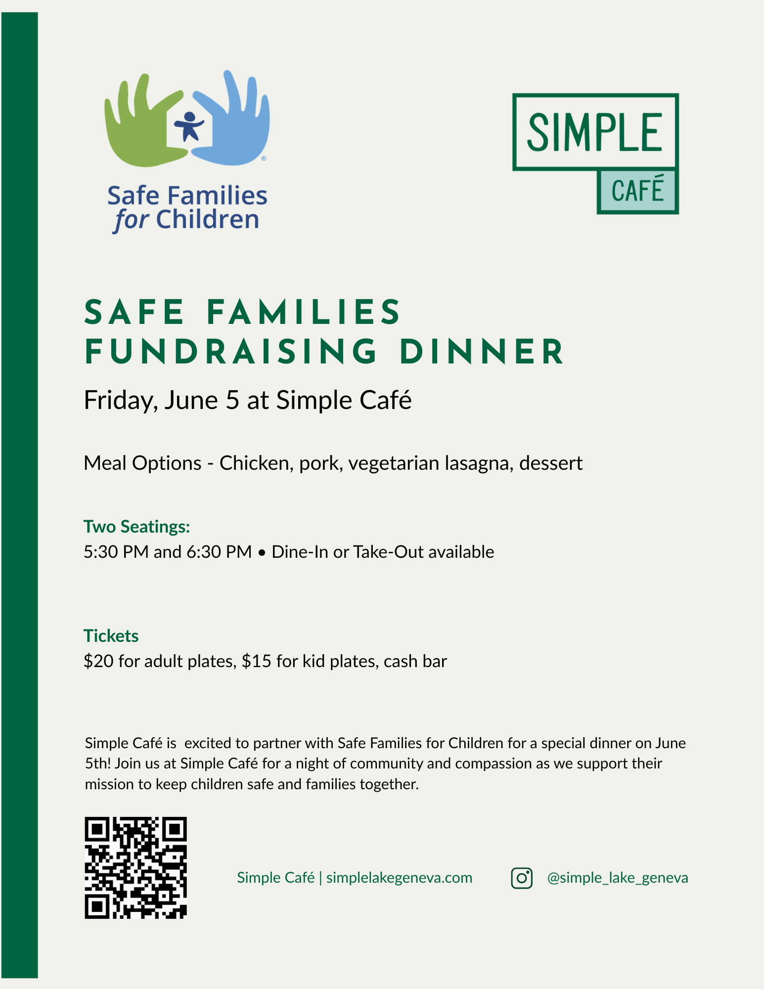 Campaign cover image for Dinner at Simple Cafe