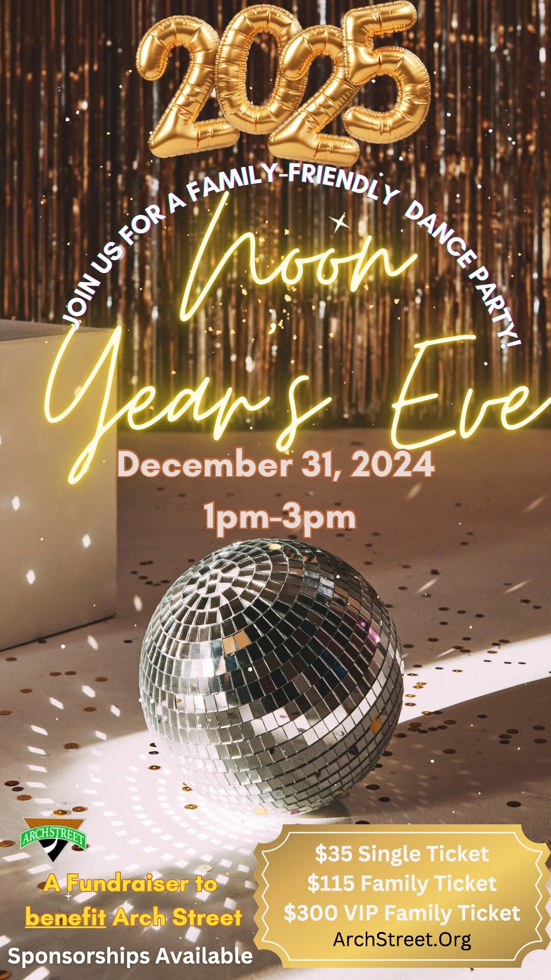 Campaign cover image for Noon Years Eve Family Party!