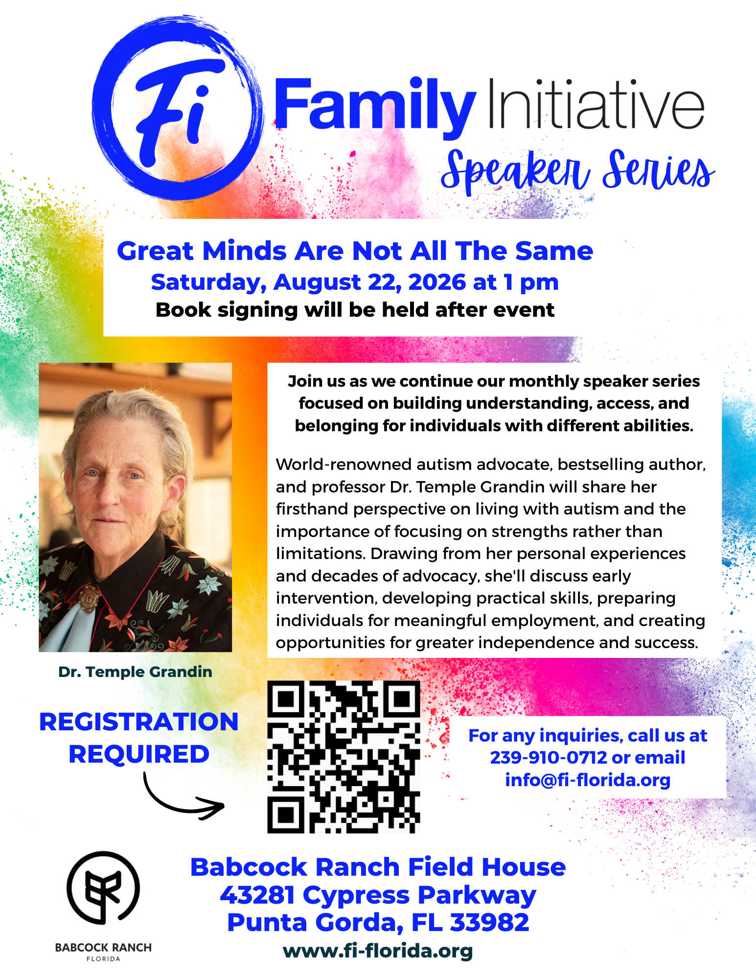 Campaign cover image for Family Initiative's Speaker Series featuring Dr. Temple Grandin