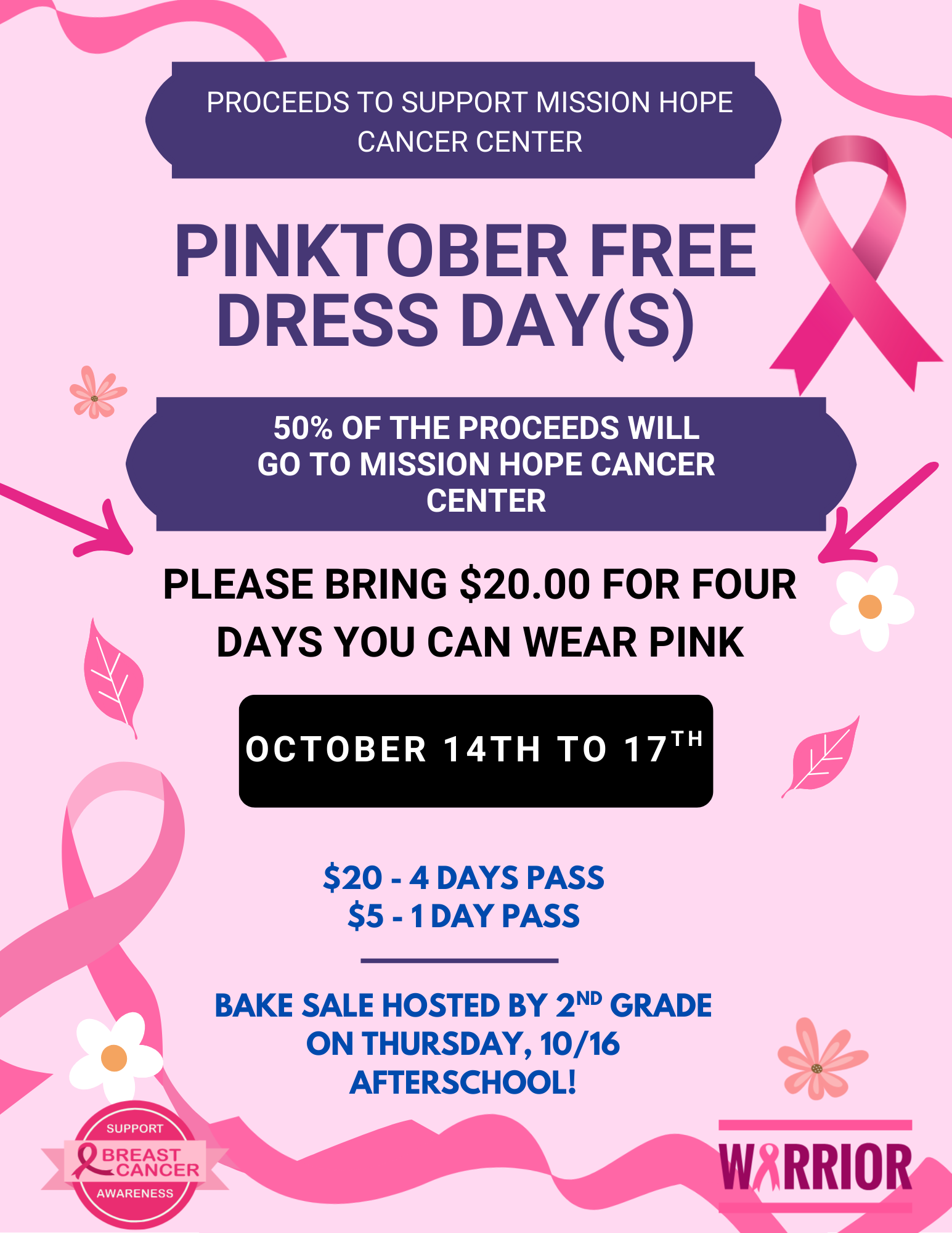Campaign cover image for St. Mary's School PINKtober Week!