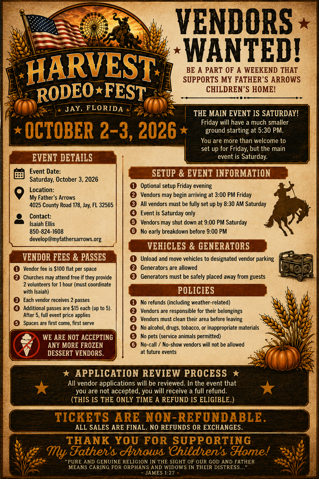 Campaign cover image for Harvest Rodeo Fest Vendors
