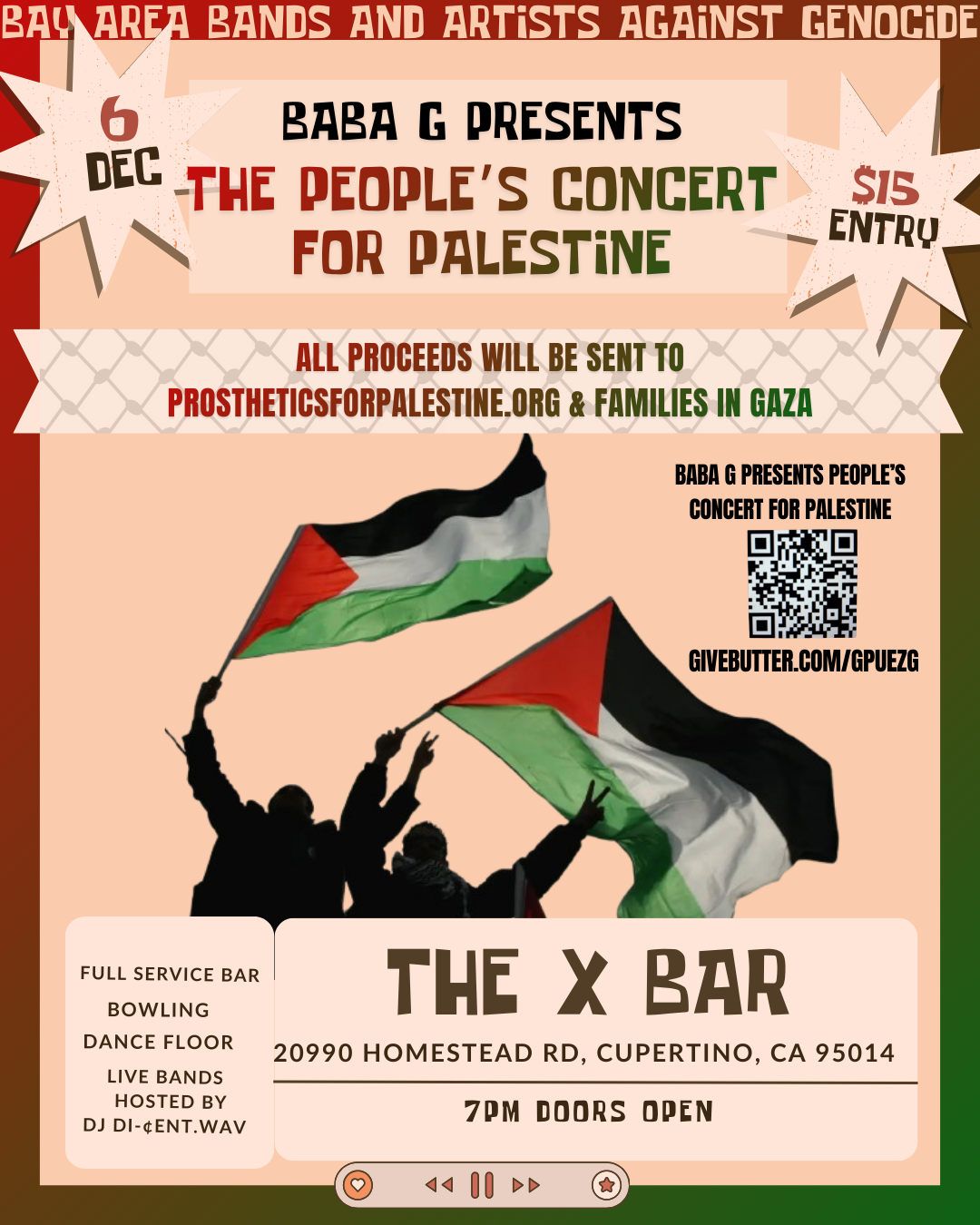 Campaign cover image for BABA G presents People's Concert for Palestine