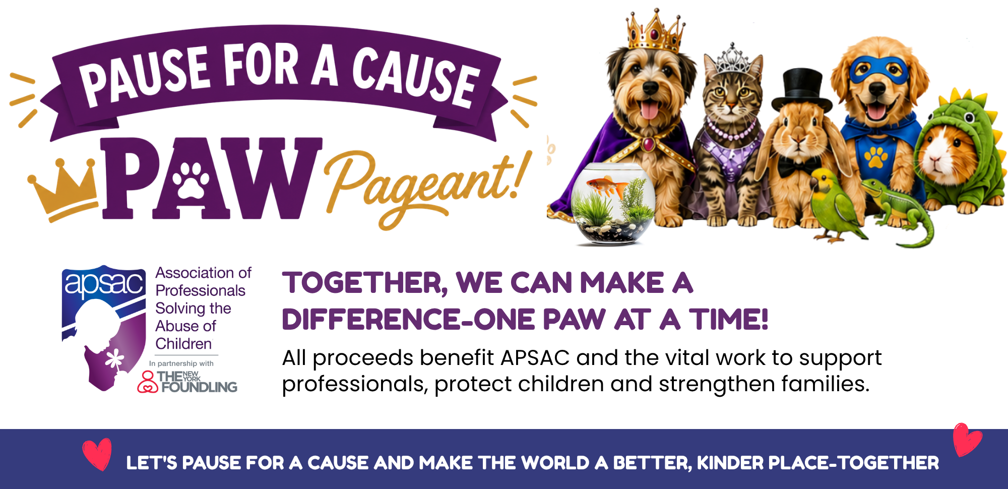 Campaign cover image for Pause for a Cause: Vote for Your Favorite Pet!