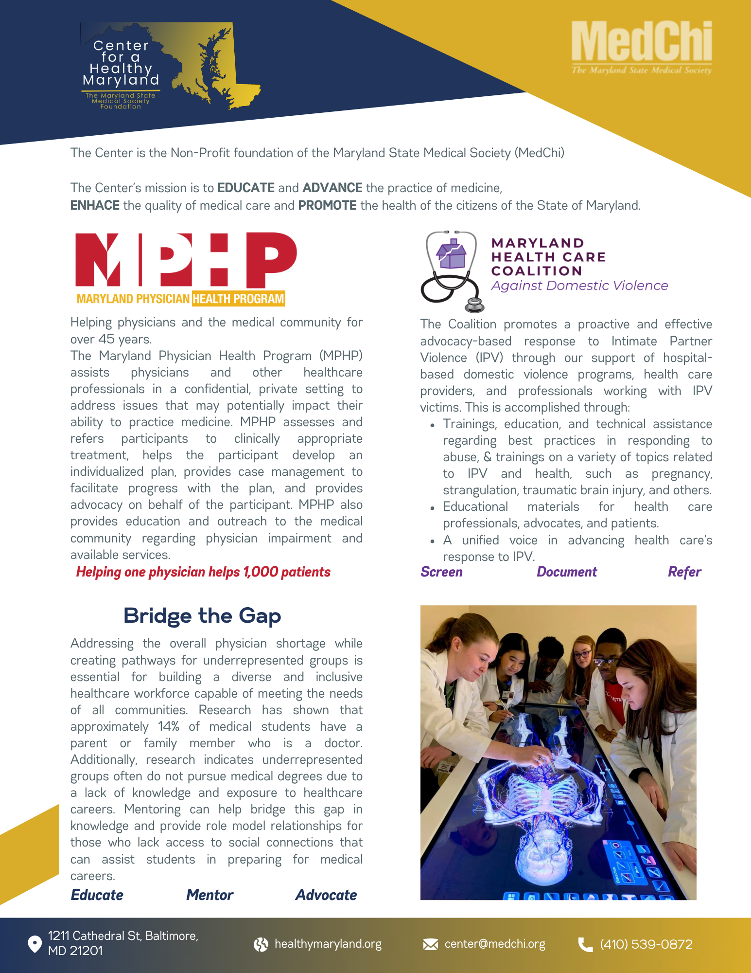 Campaign cover image for Support the Center for a Healthy Maryland