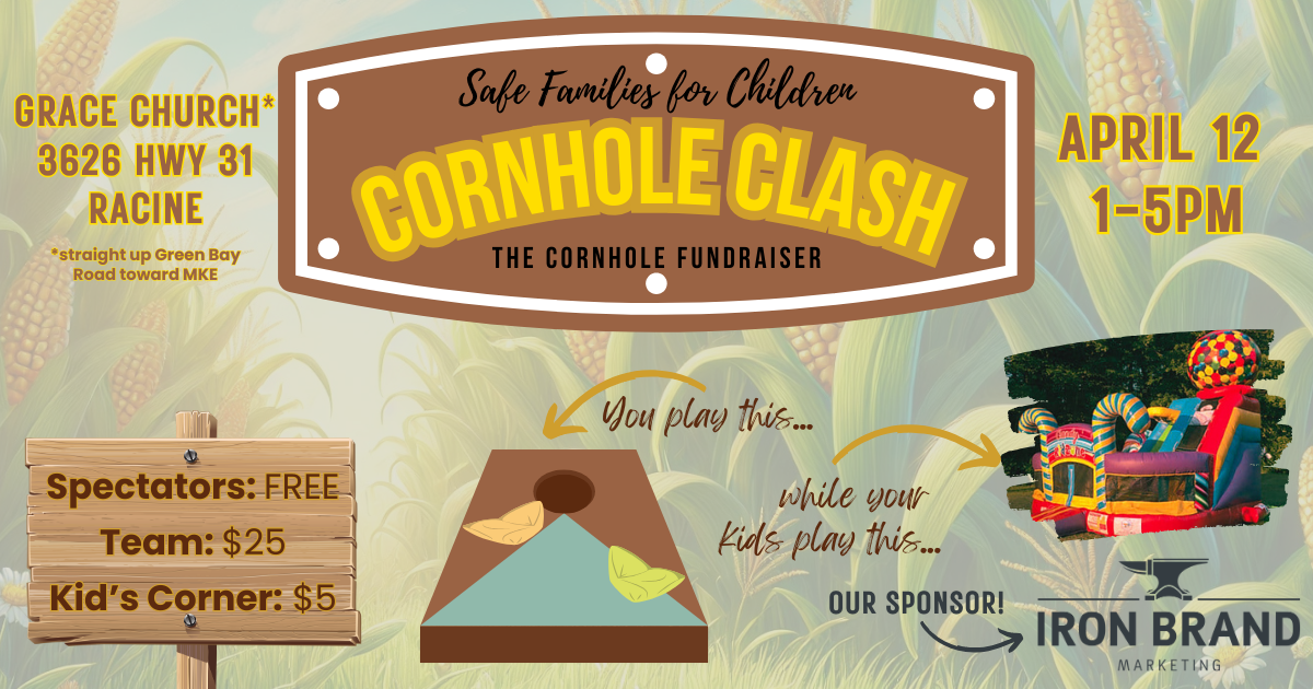 Campaign cover image for Cornhole Clash Tournament for Safe Families Racine/Kenosha
