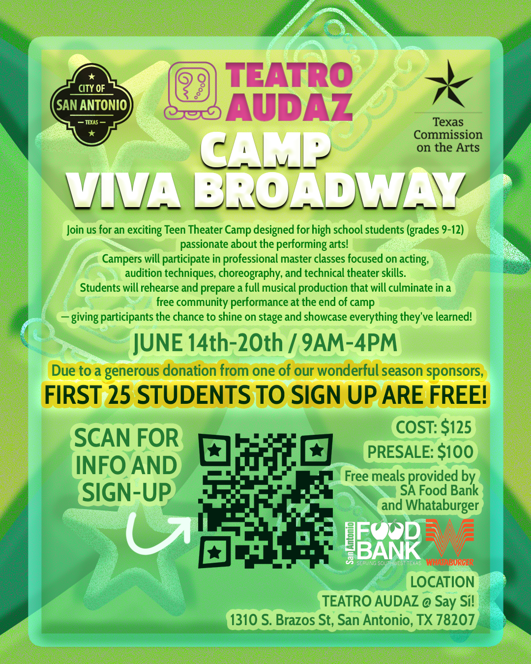 Campaign cover image for Camp Viva Broadway Summer Theatre Camp for HS Students