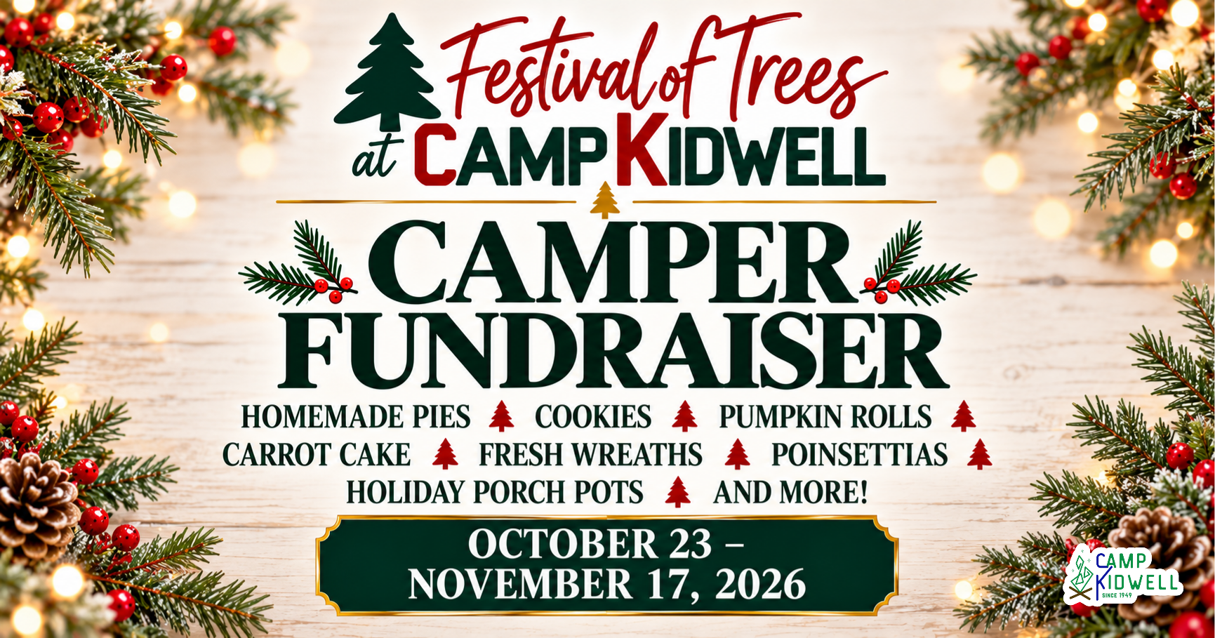 Campaign cover image for 2026 Festival of Trees Camper Fundraiser