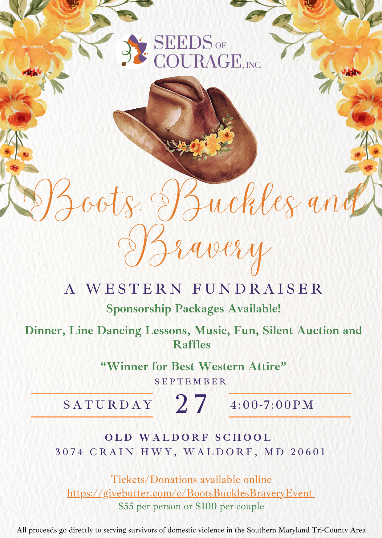 Campaign cover image for Boots, Buckles and Bravery Event: A Western Fundraiser!