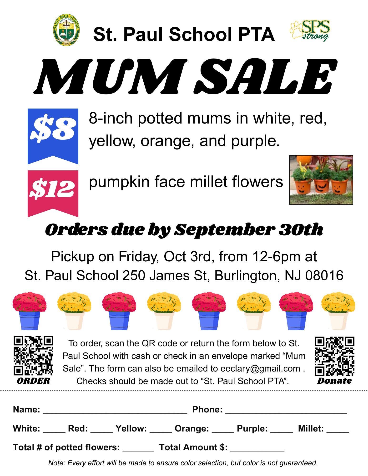 Campaign cover image for 2025 SPS Mum Sale