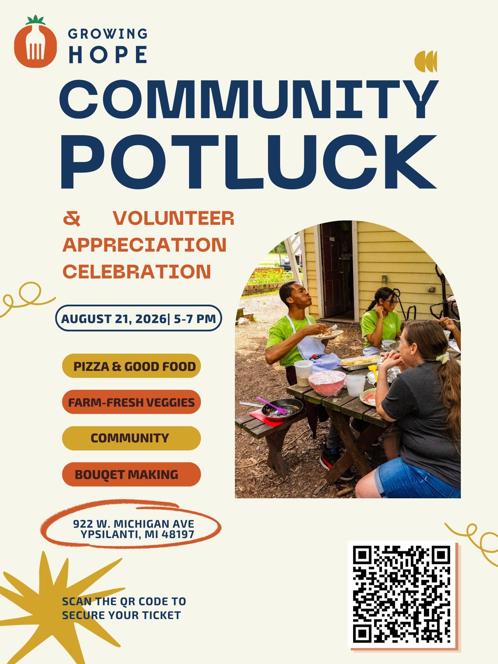 Campaign cover image for Community Potluck @ Growing Hope Urban Farm [AUGUST]