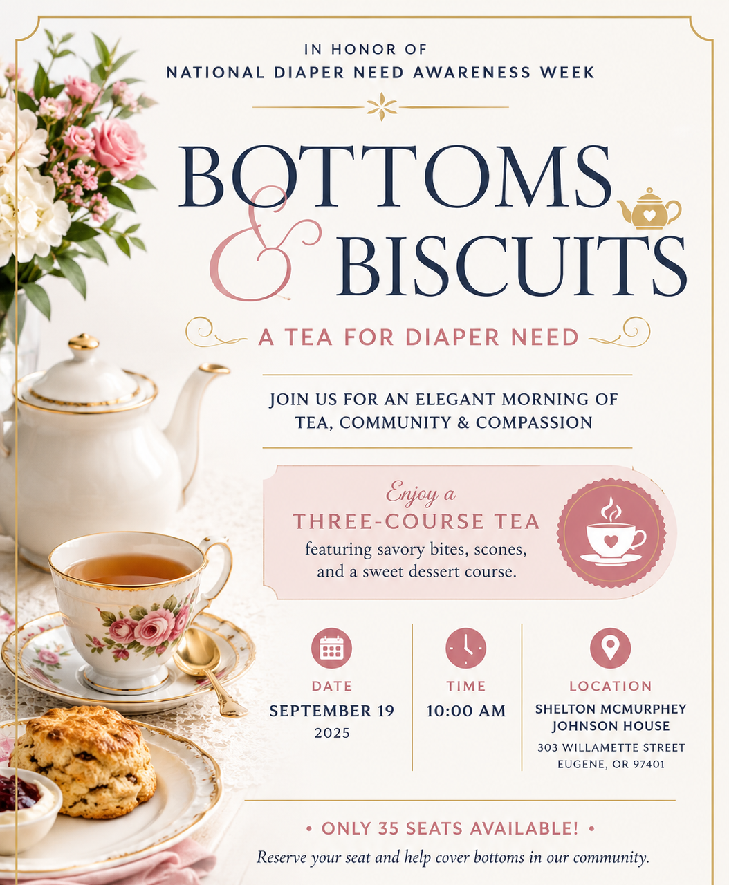 Campaign cover image for Bottoms & Biscuits: A Tea for Diaper Need
