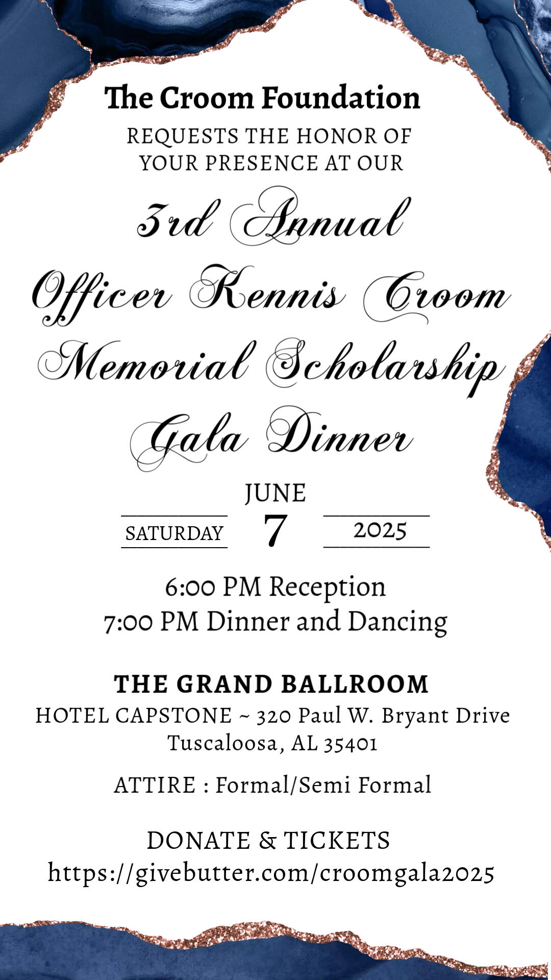 Campaign cover image for Officer Kennis Croom Memorial Scholarship Fundraiser