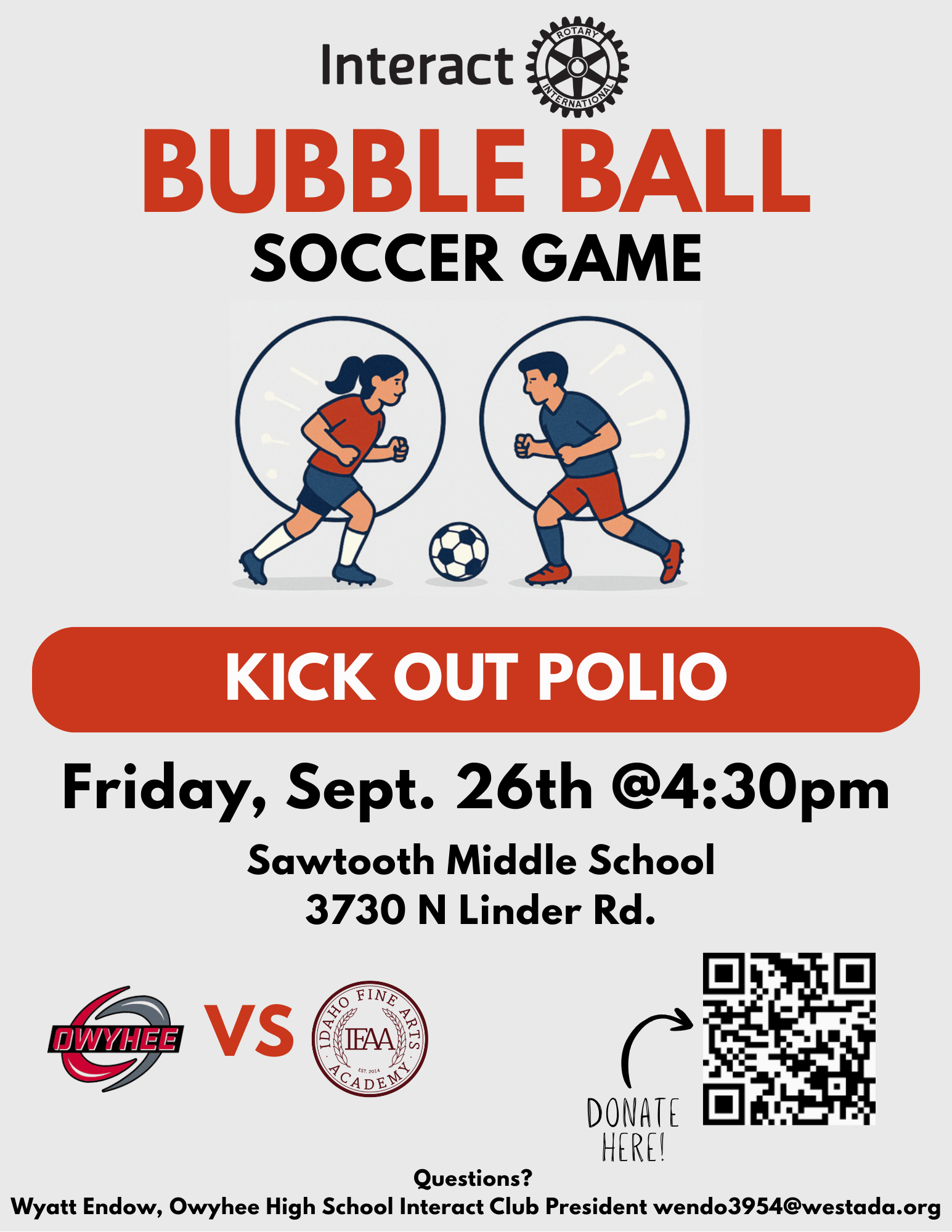 Campaign cover image for Interact Bubble Ball Soccer Game - Kick Out Polio