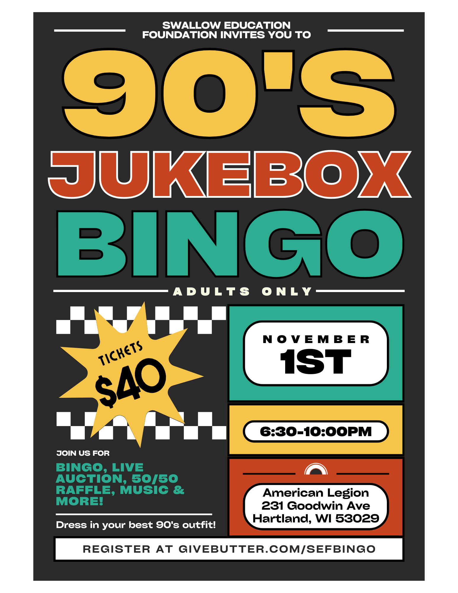 Campaign cover image for SEF Jukebox Bingo Night