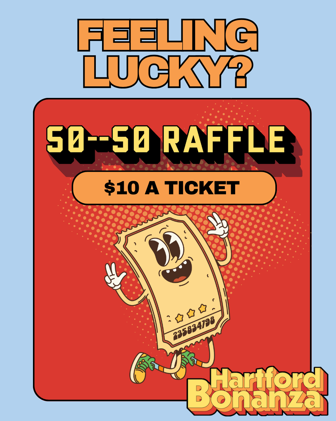 Campaign cover image for 50/50 Raffle at Hartford Bonanza 2025!