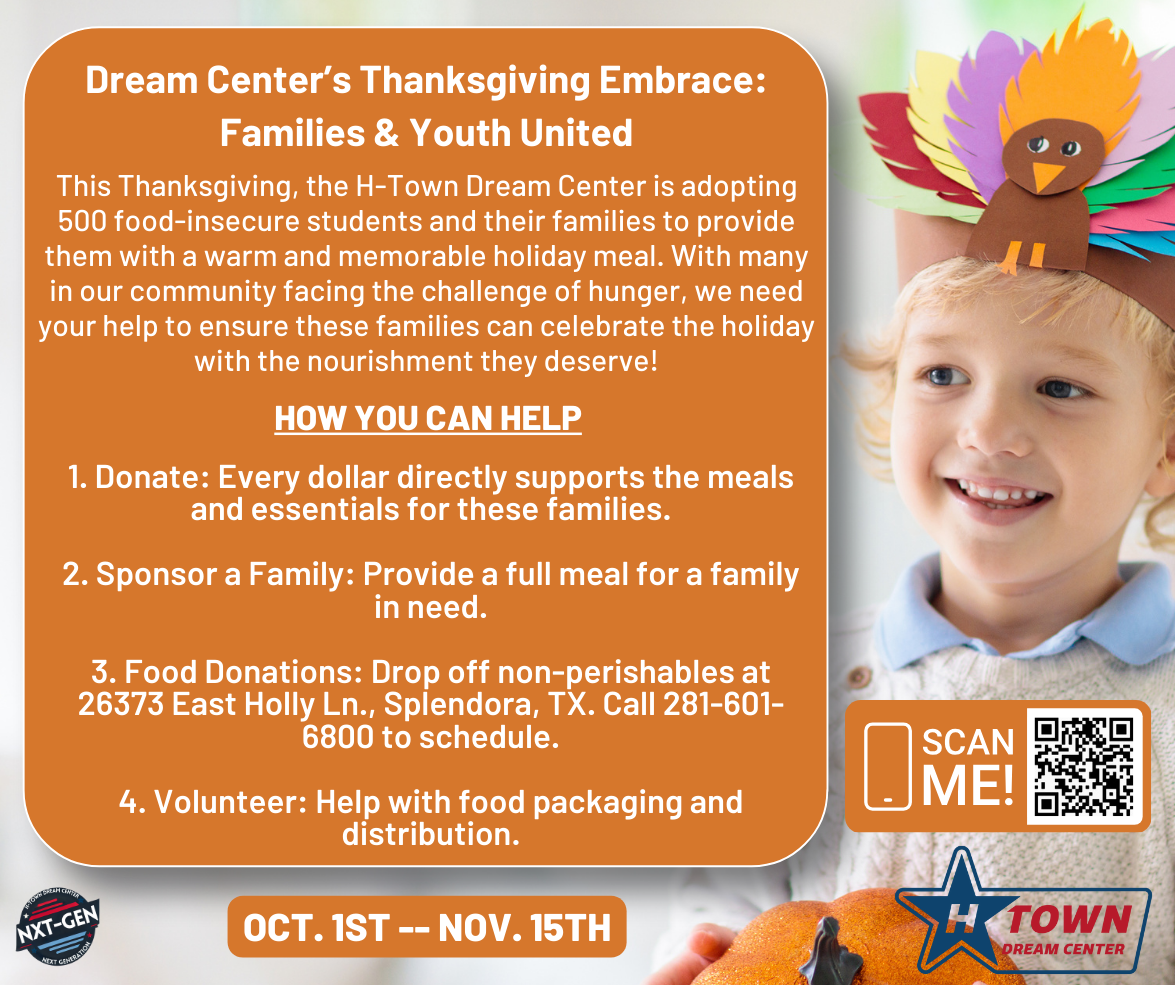 Campaign cover image for Dream Center’s Thanksgiving Embrace: Families & Youth United