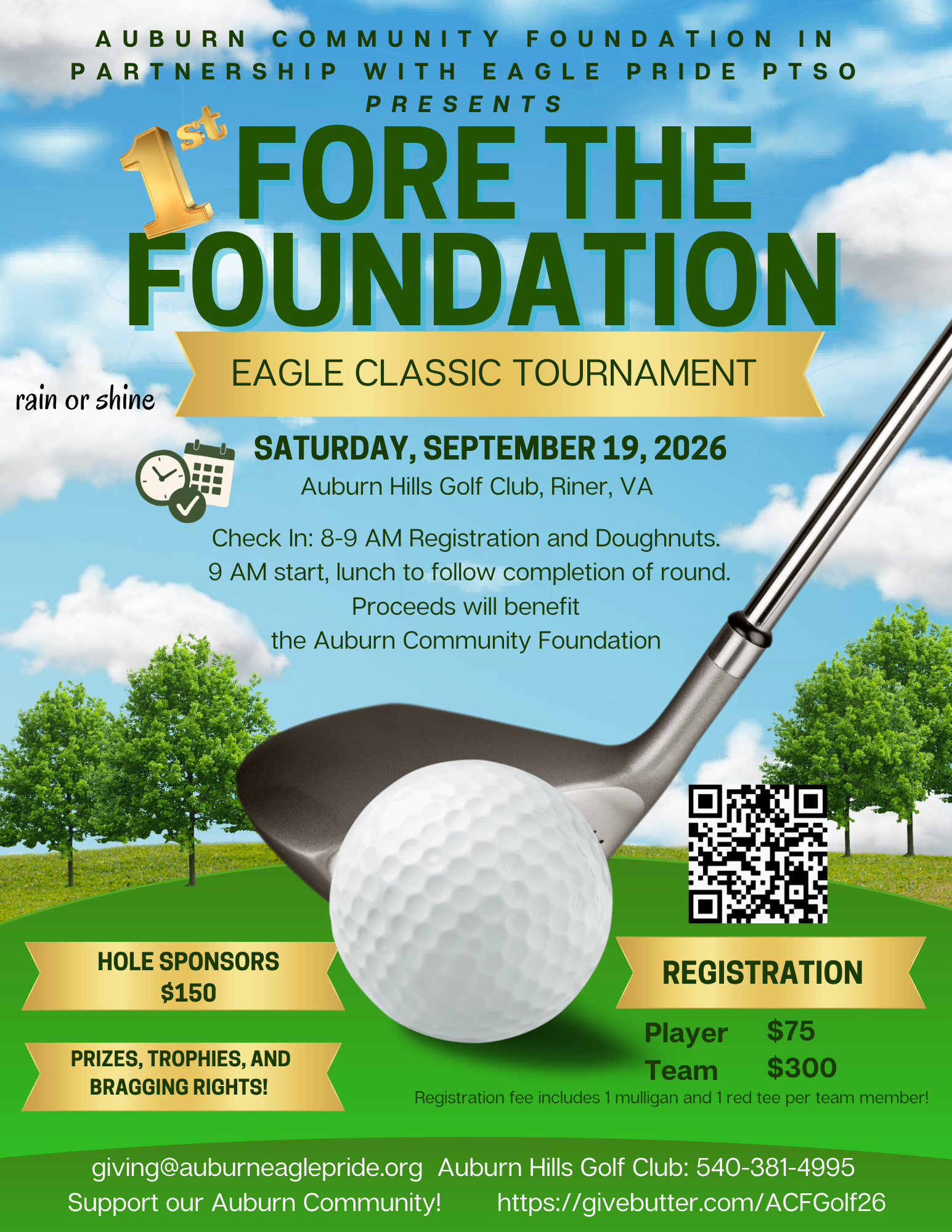 Campaign cover image for Auburn Community Foundation Golf Tournament