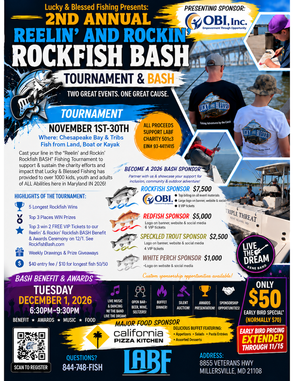 Campaign cover image for 2ND ANNUAL REELIN' & ROCKIN' ROCKFISH TOURNAMENT & BASH
