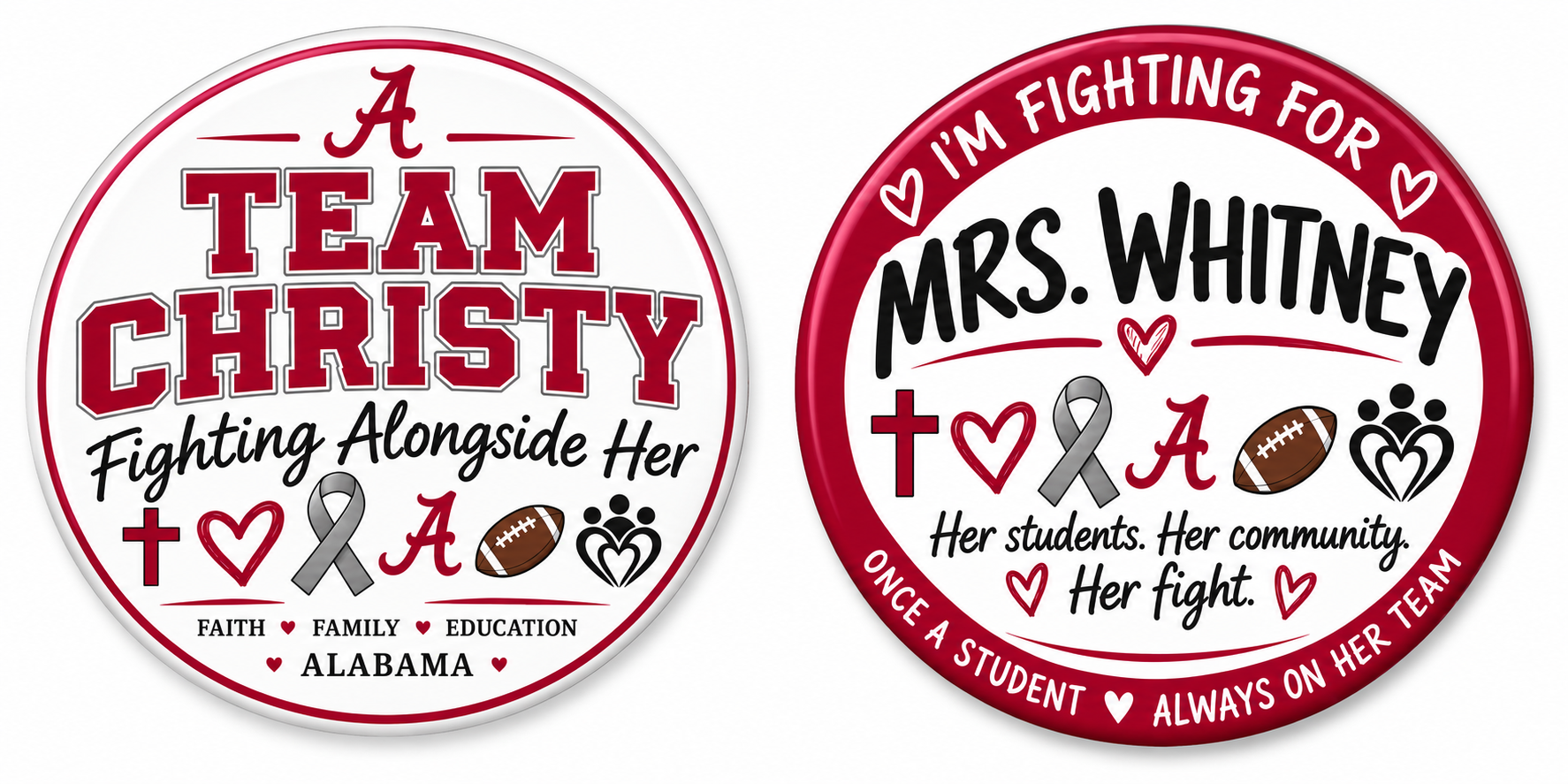 Campaign cover image for Support Mrs. Whitney – $10 Buttons