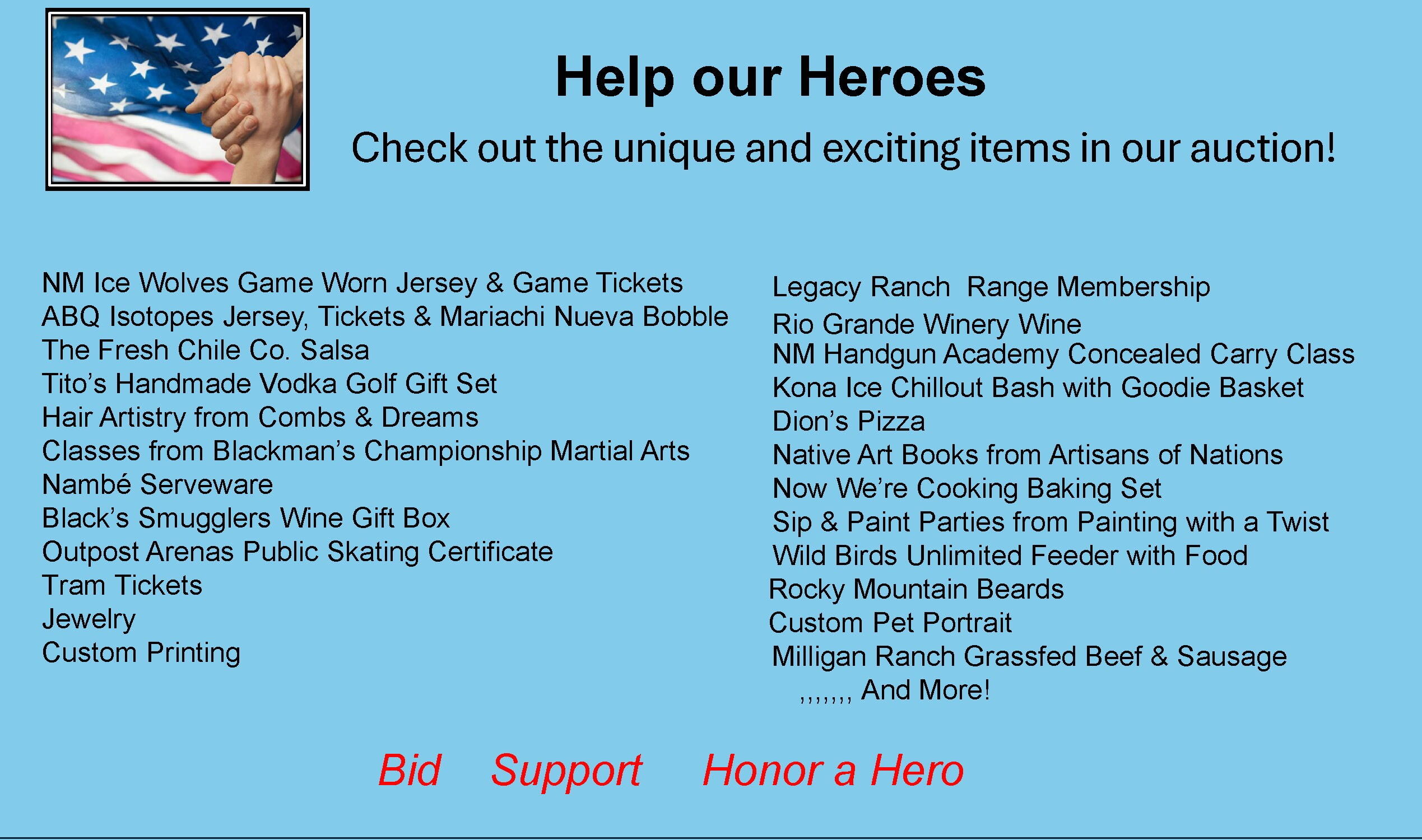 Campaign cover image for Heroes Banquet Silent Auction 2025