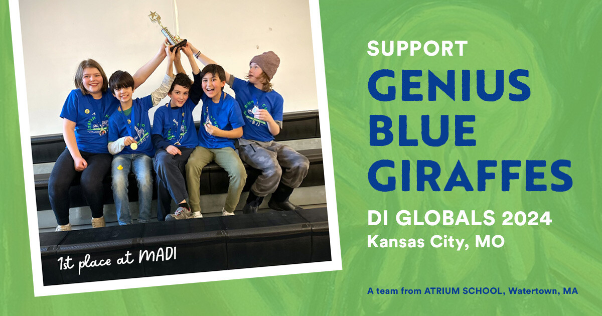 Campaign cover image for Genius Blue Giraffes Destination Imagination Fundraiser