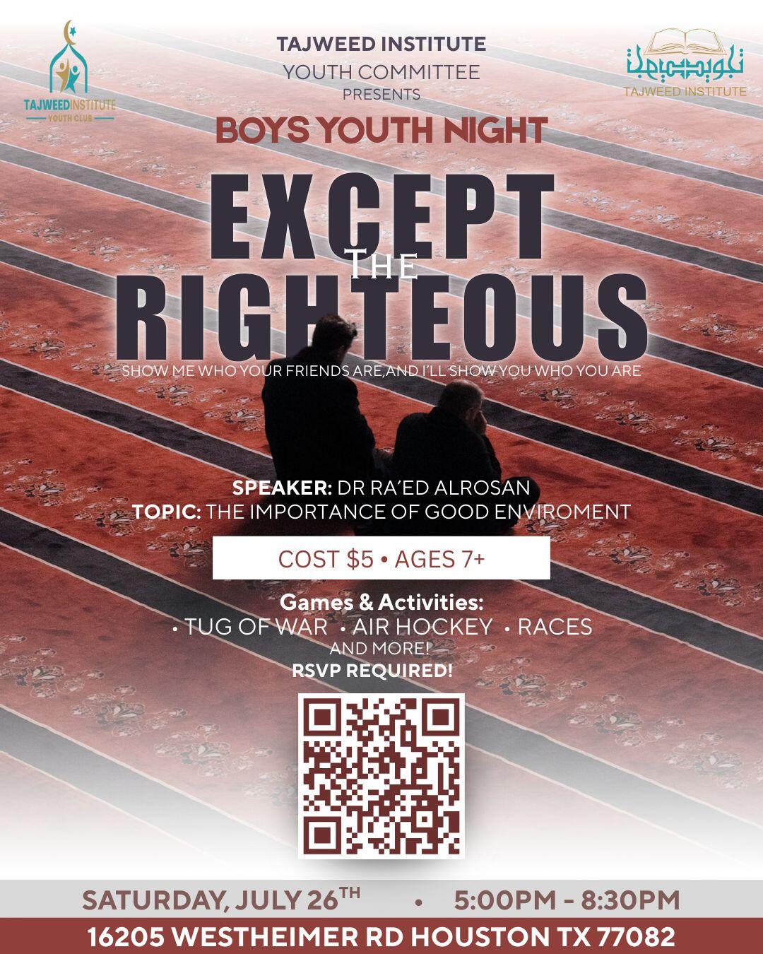 Campaign cover image for Boys Youth Night July 2025