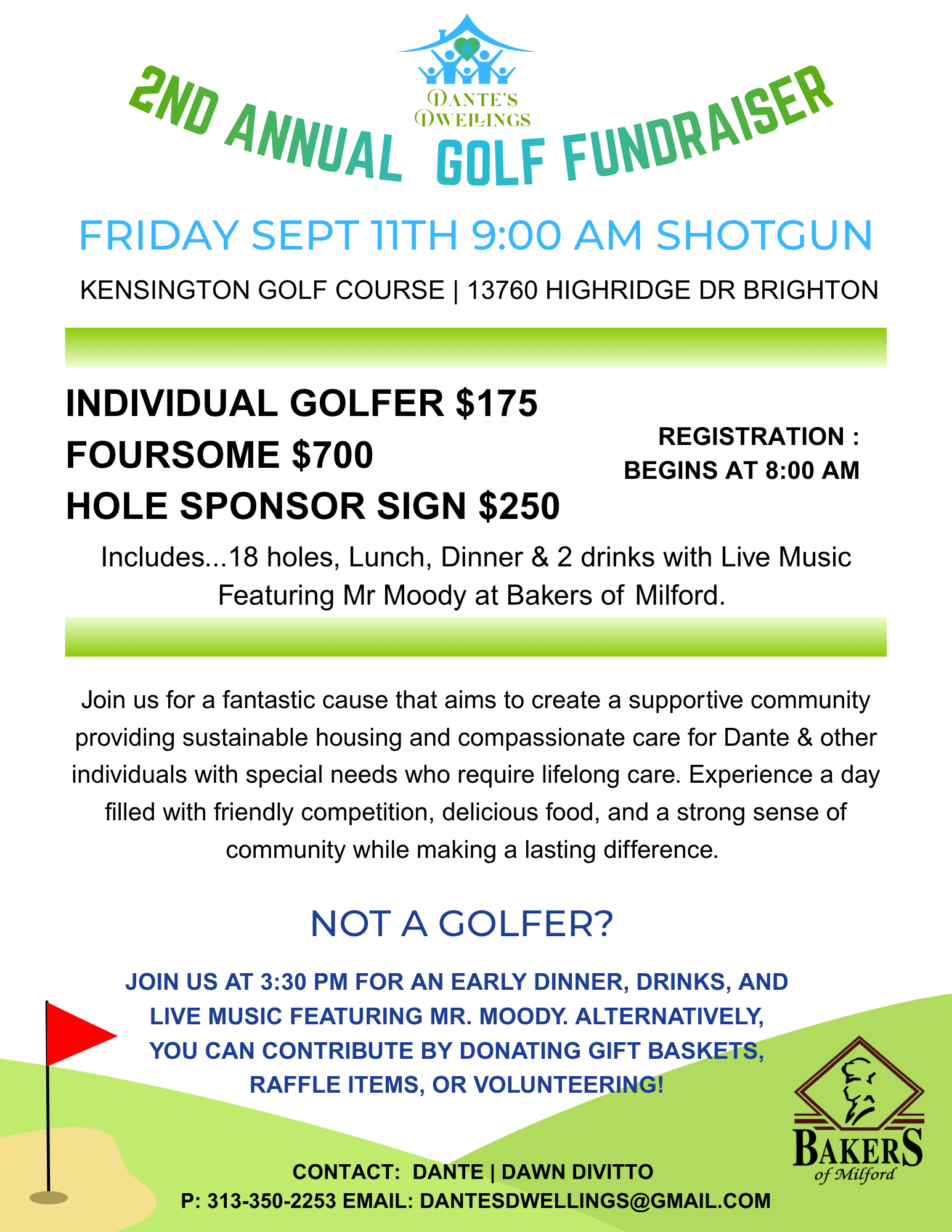 Campaign cover image for Dante’s Dwellings 2nd annual Golf Outing 2026