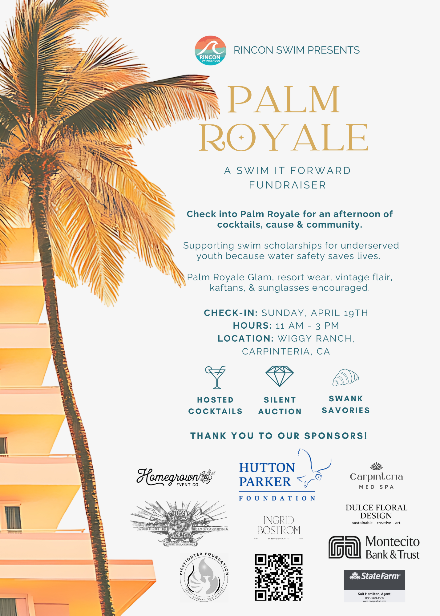 Campaign cover image for Palm Royale - A Swim It Forward Fundraiser