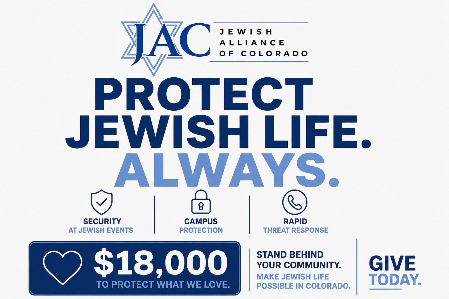Campaign cover for JAC: The Jewish Alliance of Colorado Security Fund