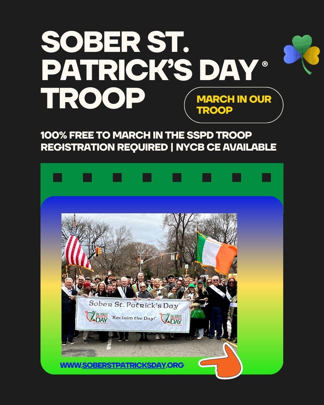 Campaign cover image for March 17, 2026 | March Up 5th Ave: FREE!! Join the Sober St. Patrick’s Day® Troop | FOR FREE (Click SKIP on the bottom of the donation page)