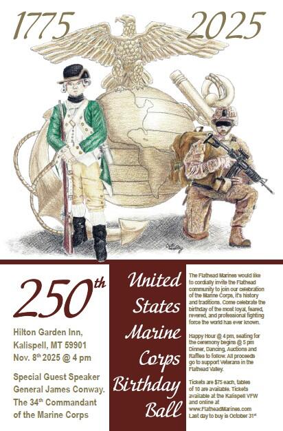 Campaign cover image for 2025 Flathead Marines Marine Corps Ball