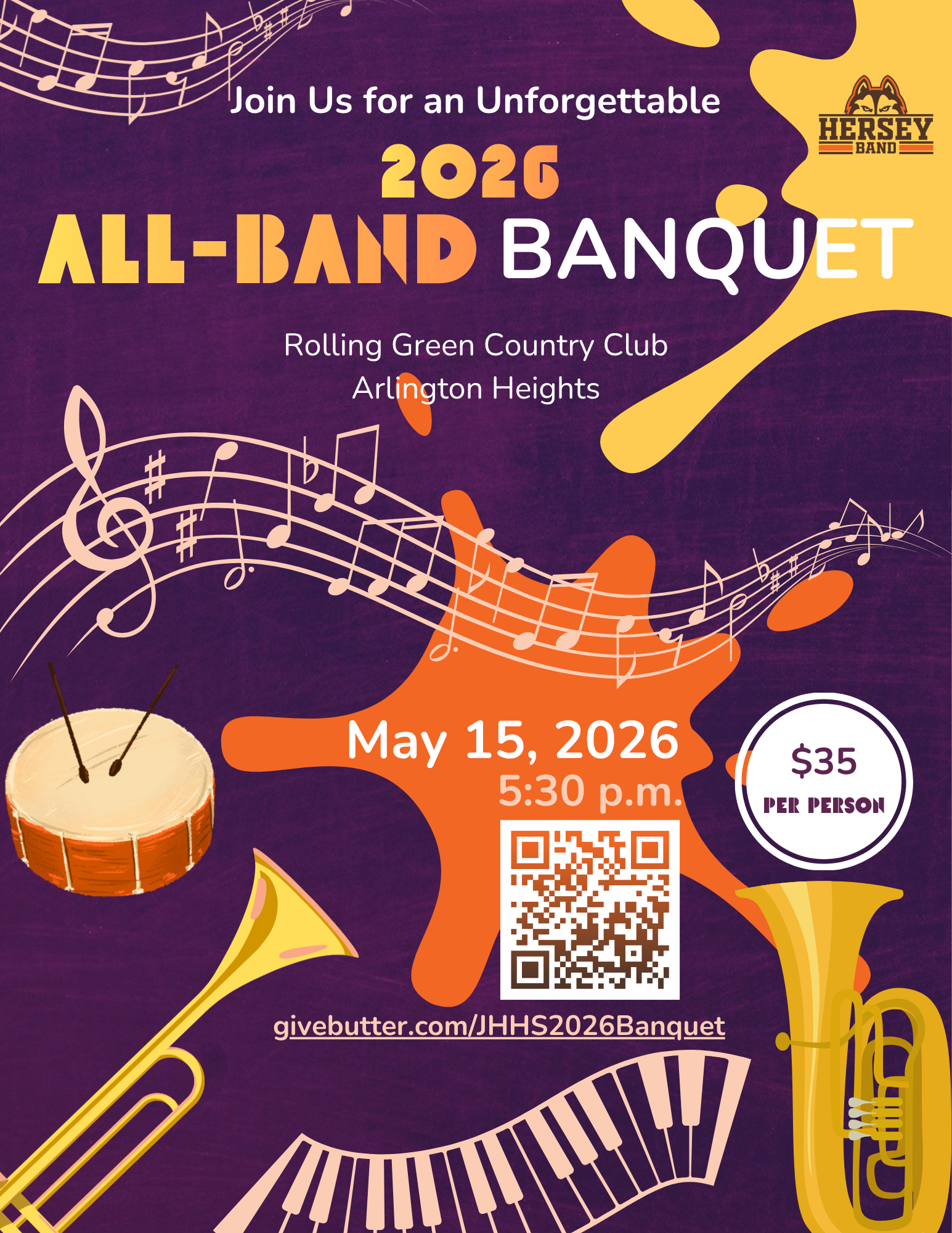 Campaign cover image for John Hersey High School 2026 All-Band Banquet