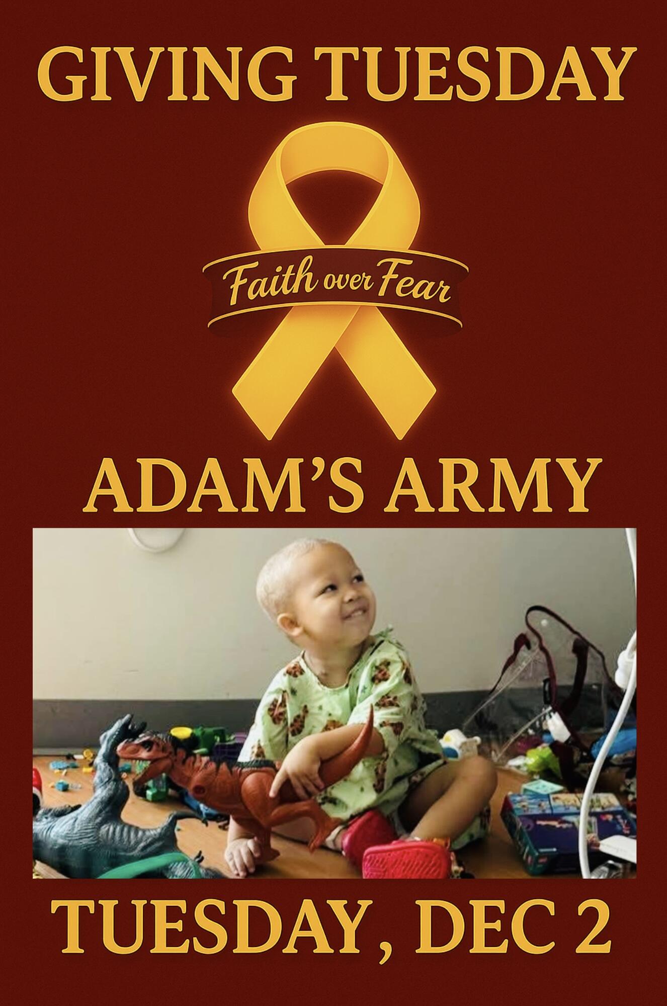 Campaign cover image for Adam's Army Pediatric Cancer Foundation