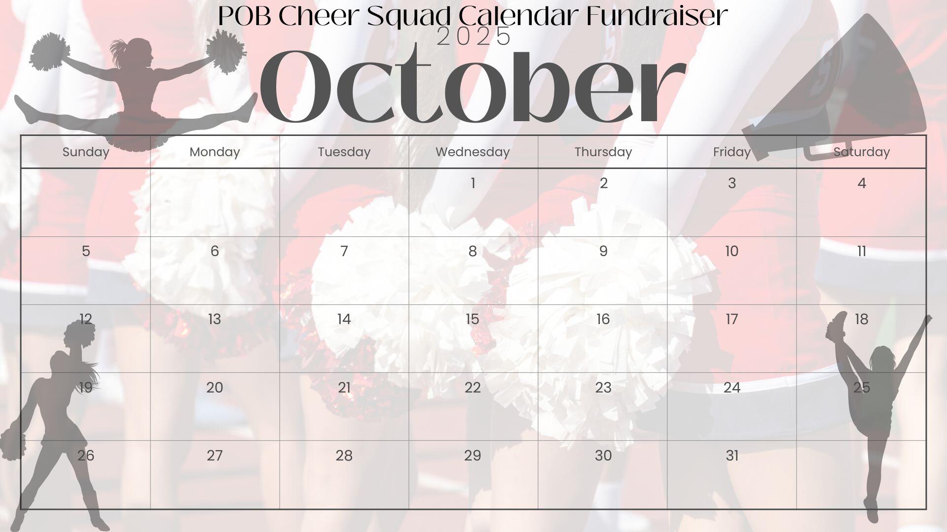 Campaign cover image for POB Cheerleader- Fill the Calendar October