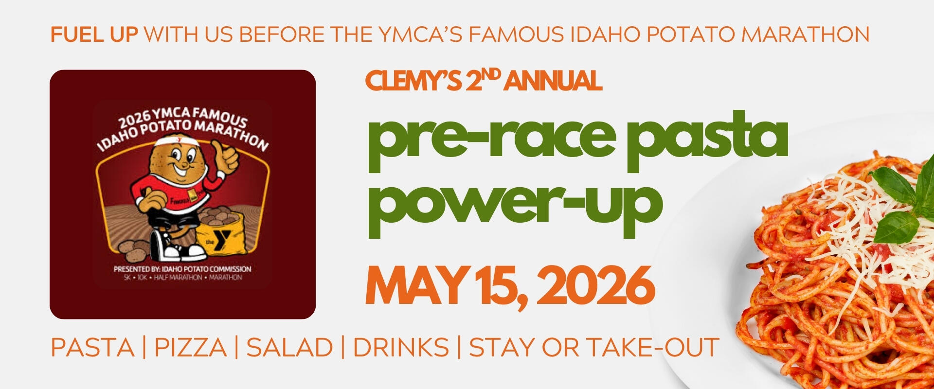 Campaign cover image for 2nd Annual Clemy's Pre-Race Pasta Power-Up
