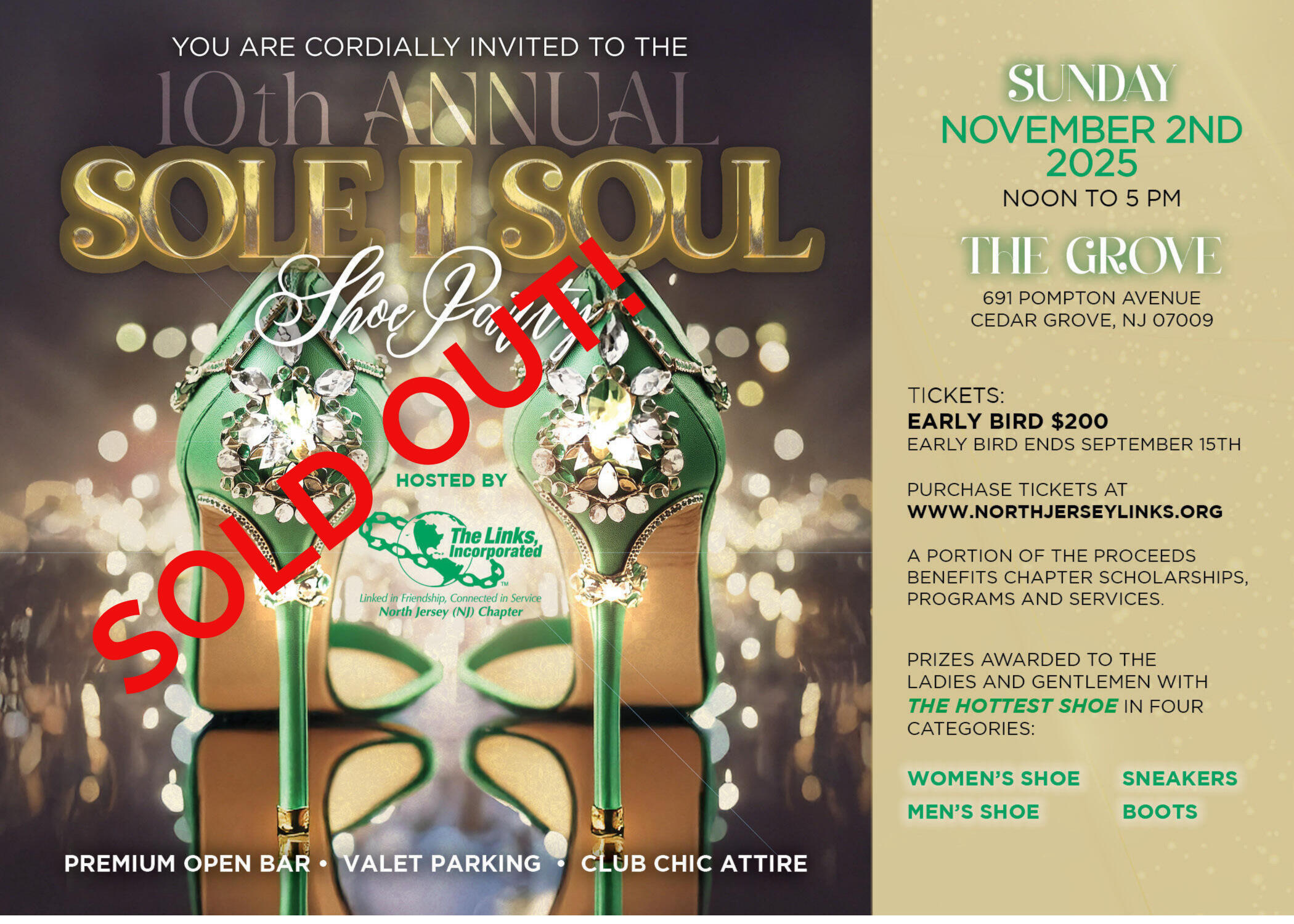 Campaign cover image for North Jersey (NJ) Chapter of The Links, Incorporated 10th Annual Shoe Party Fundraiser